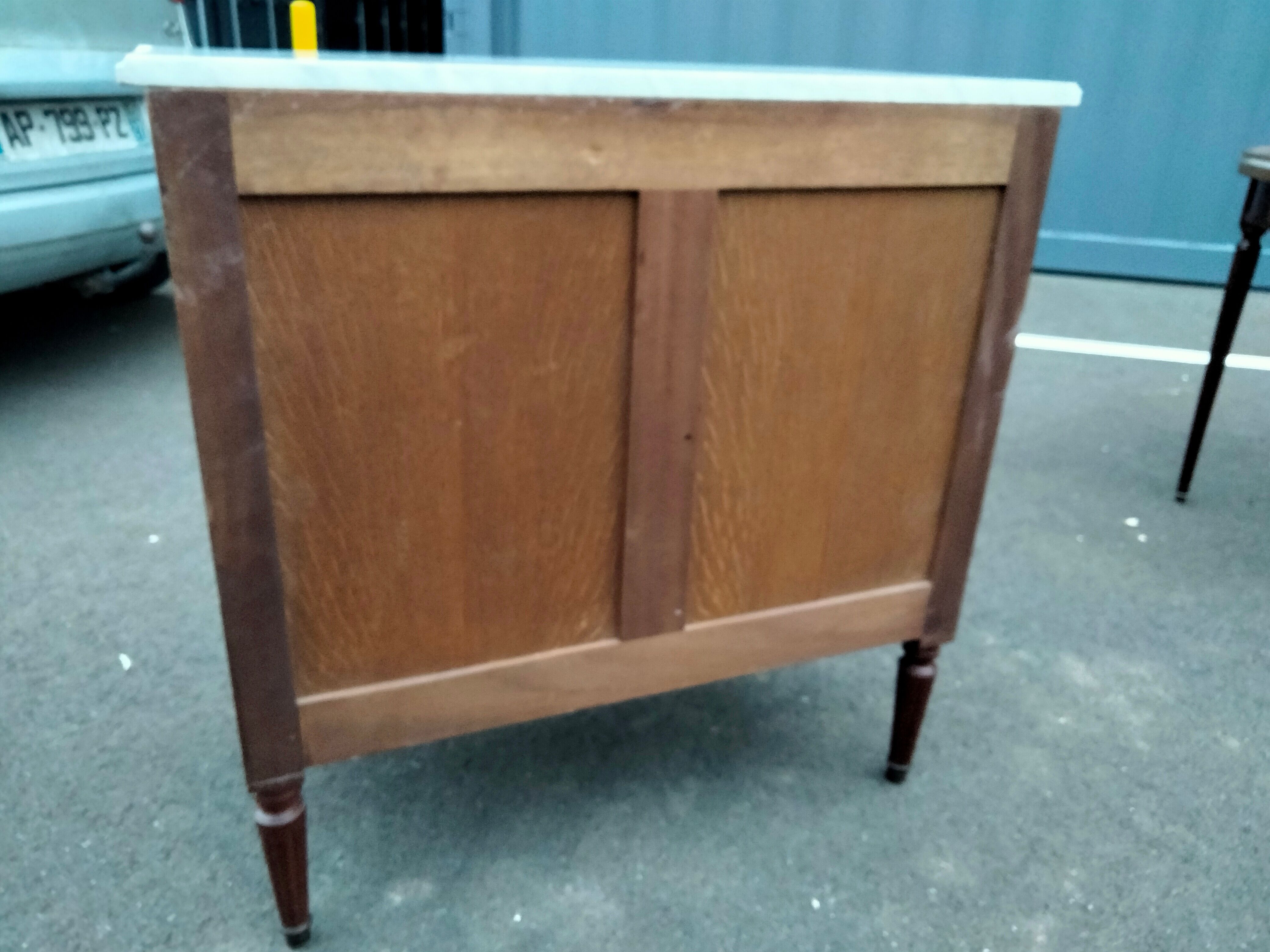 Commode style louis xvi ancienne plateau marbre