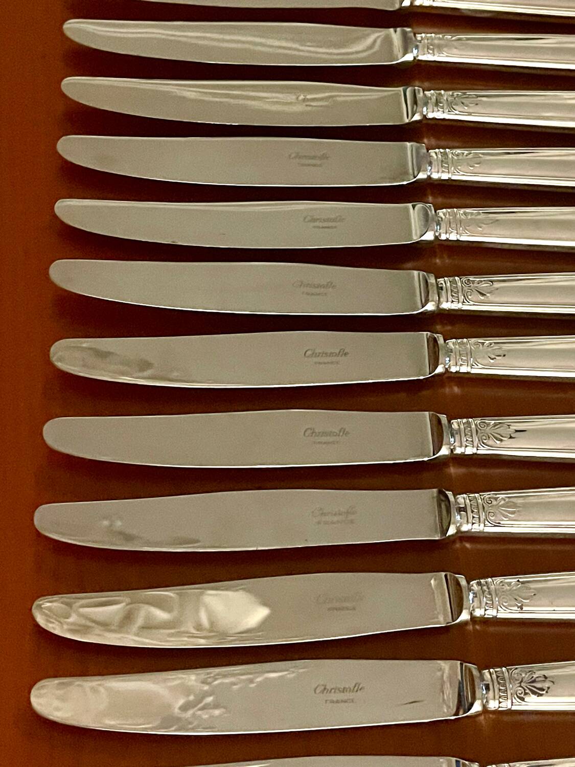 Christofle Malmaison 49-piece cutlery set for 12 people, excellent condition
