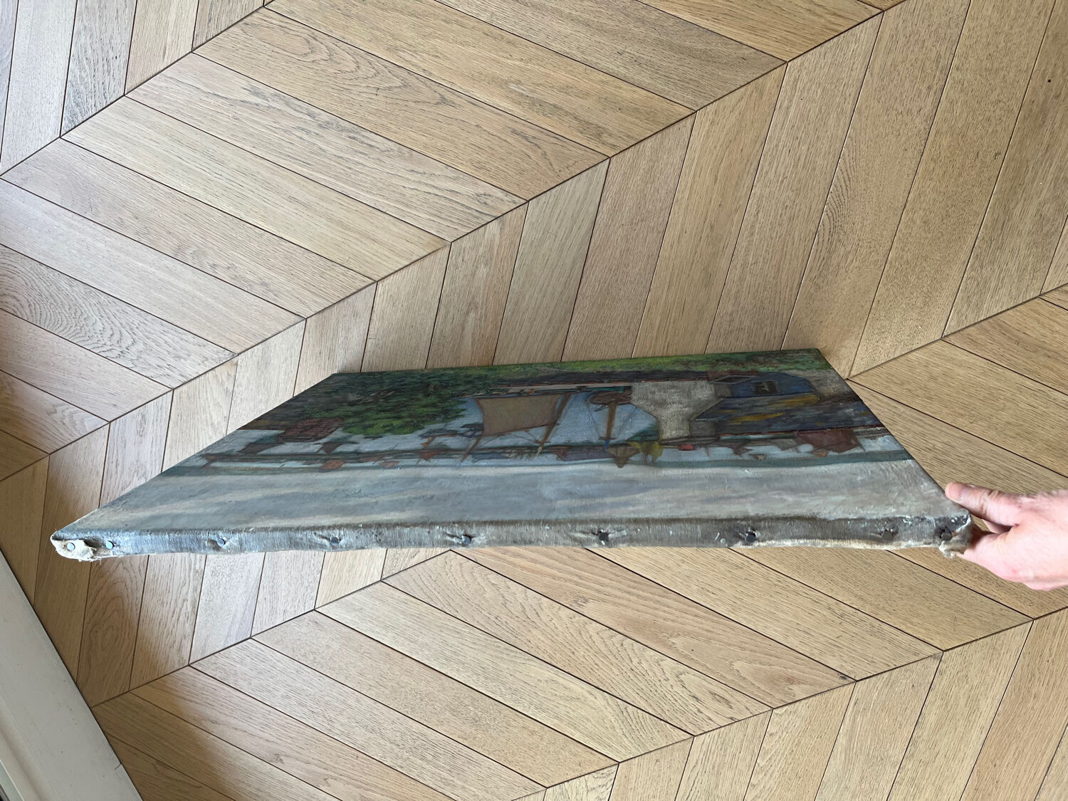 The port of Camaret, oil on canvas signed Henry Gaulet