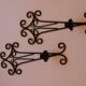 Pair of vintage black metal sconces