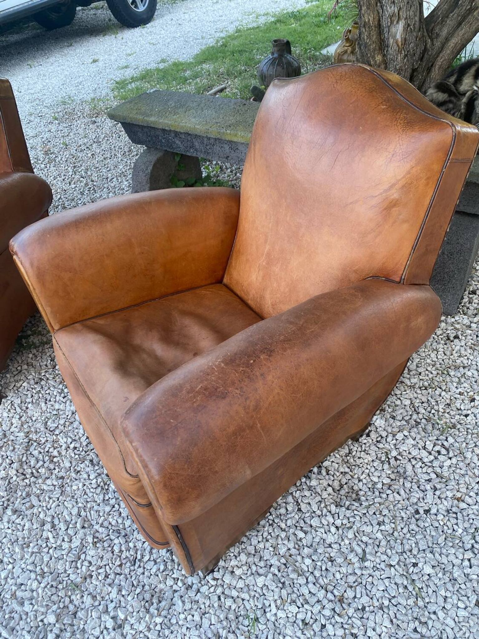Paire de fauteuils club