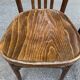 2 solid wood curved walnut bistro chairs in burgundy