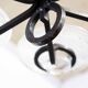 Art deco iron and glass candlestick by erik höglund