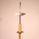 bronze candlestick from the 18th century converted into a lamp with its shade