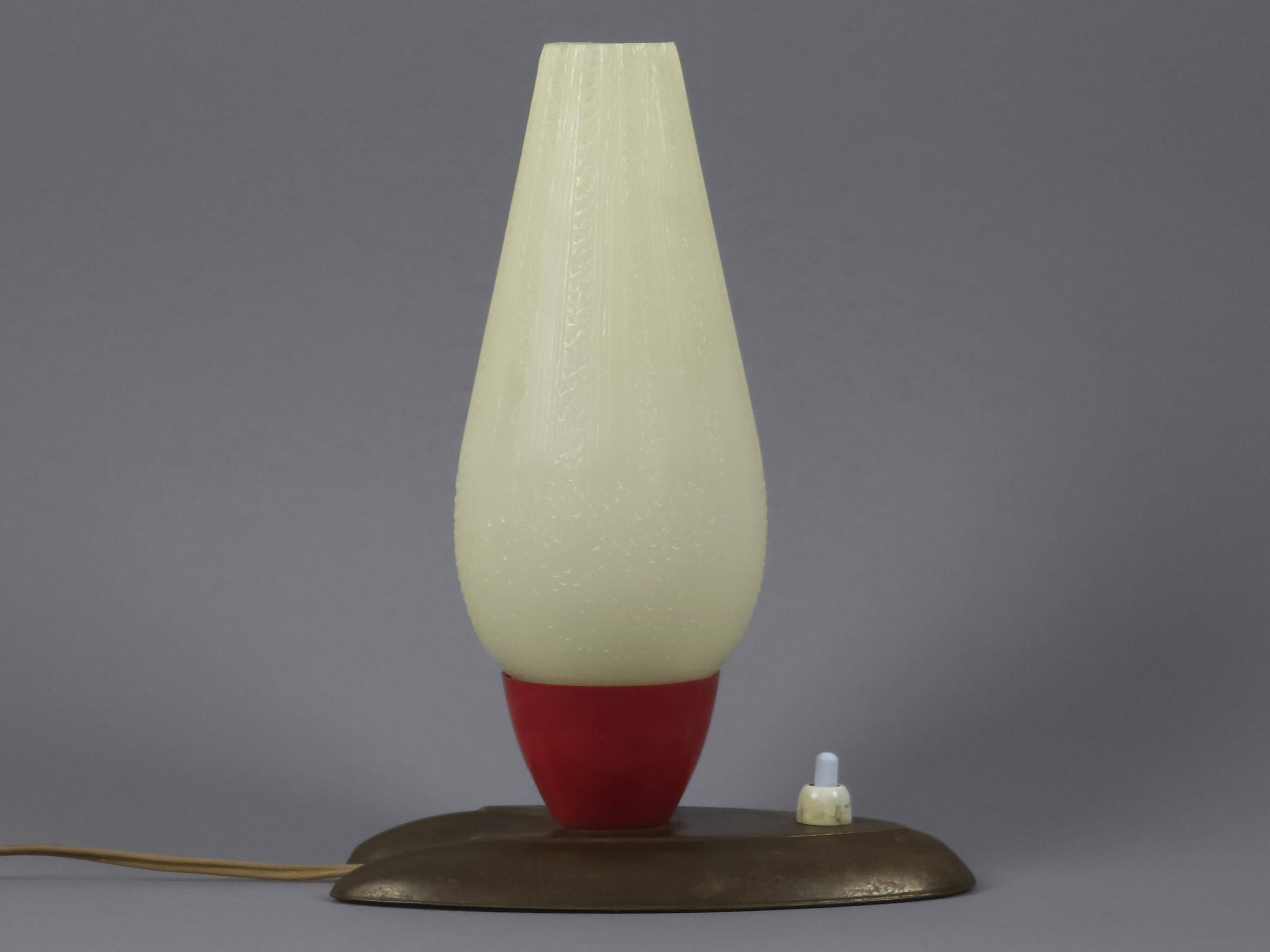 Vintage 1950s Mid Century Modern Bedside Table Light • MCM Atomic Space Age