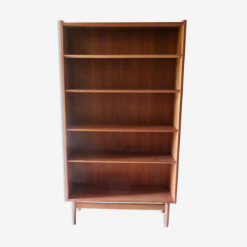 Tapered teak profile bookcase by Johannes Sorth, Denmark 1960