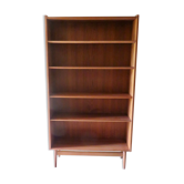 Tapered teak profile bookcase by Johannes Sorth, Denmark 1960