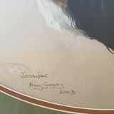 Signed dog painting