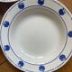Deep plates with blue apple pattern