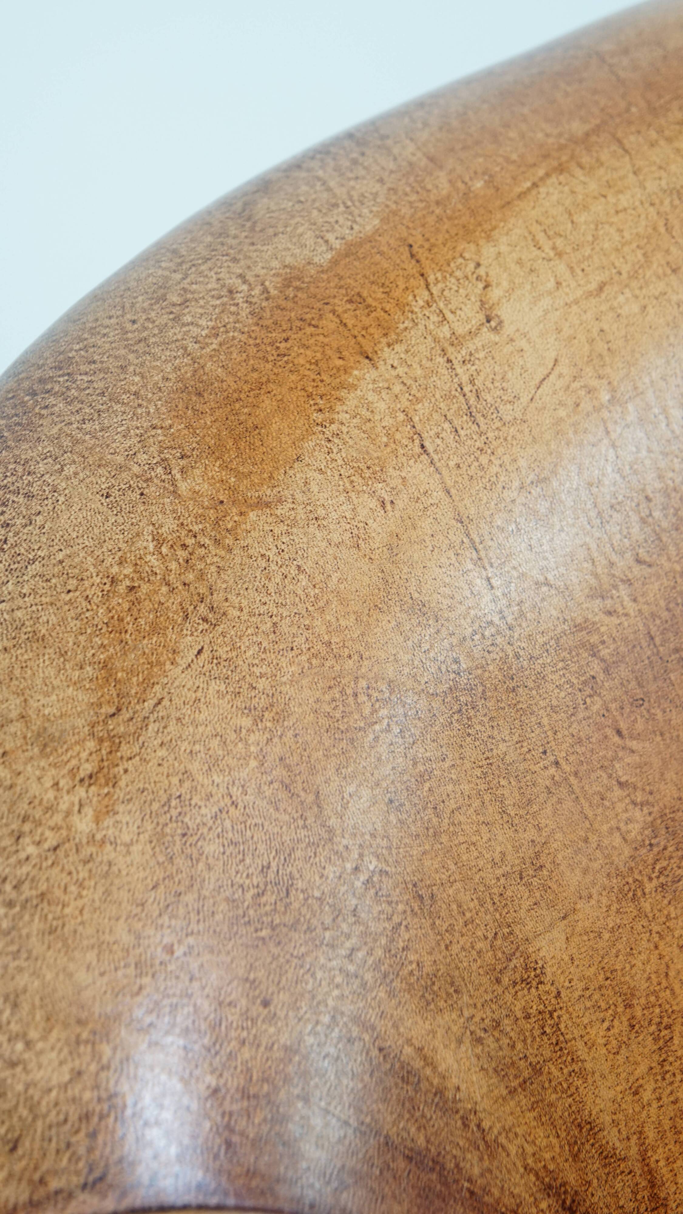 Sheepskin leather club chair