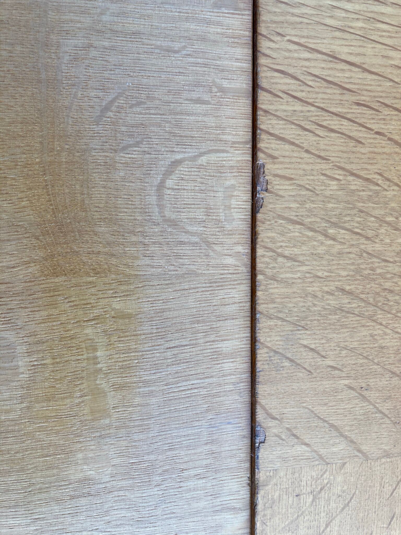 Vintage table in oak veneer