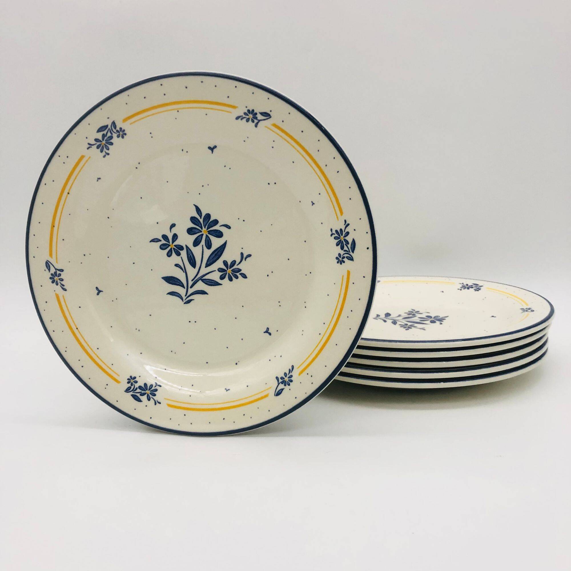 6 dessert plates, "Staffordshire" (England).