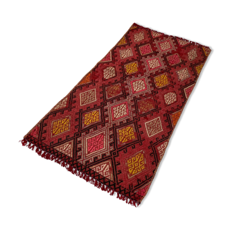 Vintage Turkish Mini Kilim Rug ,73 X 35 Cm