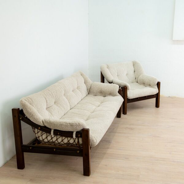 Mobilier de salon série Amazonas vintage par Jean Gillon, 1972, set de 4