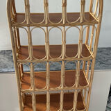 1960s-70s rattan shelf