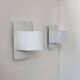 Pair of vintage wall lights, white lacquered metal, Peter Celsing Sweden 1960
