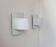 Pair of vintage wall lights, white lacquered metal, Peter Celsing Sweden 1960