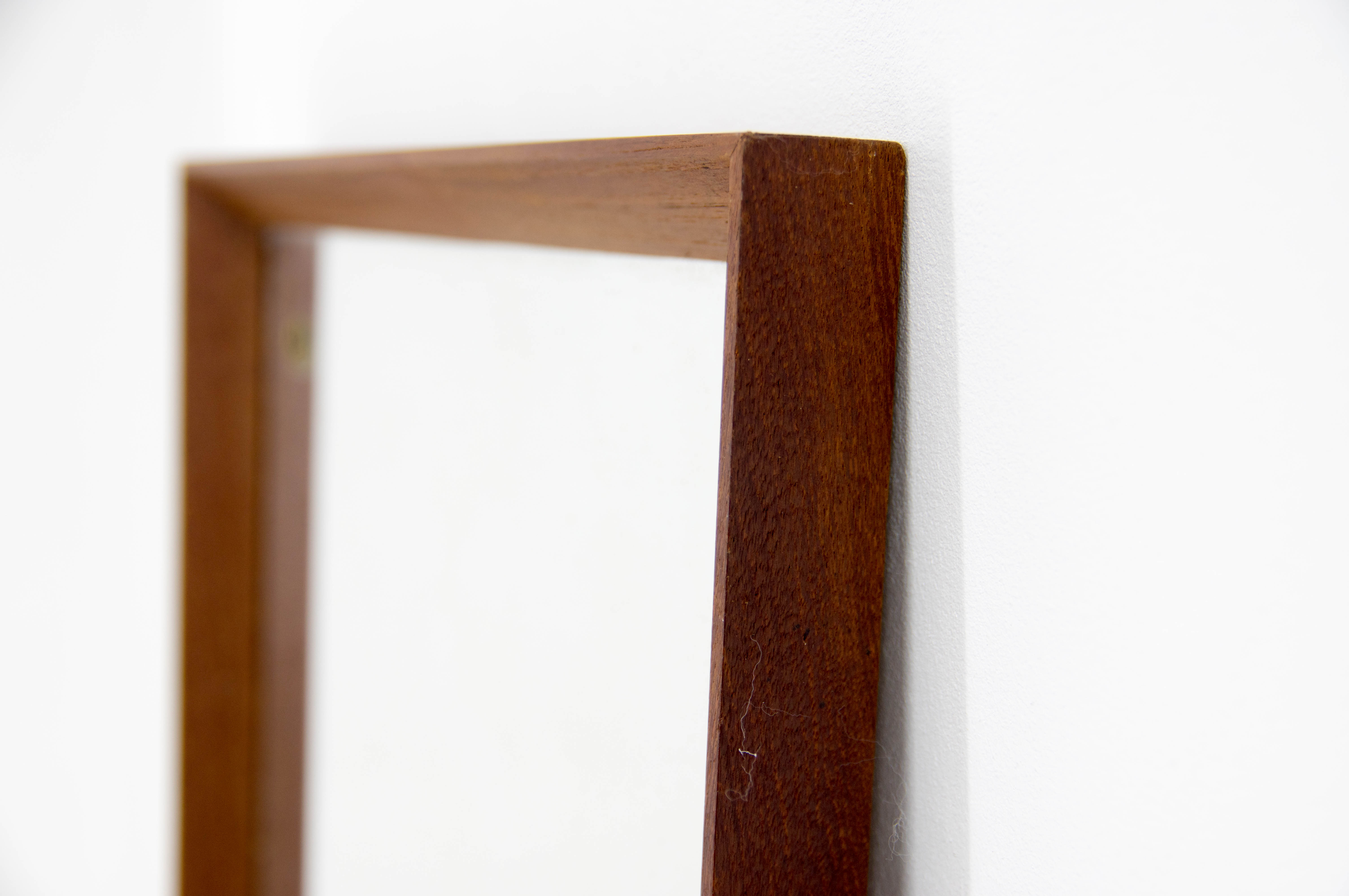 Wall mirror in teak frame, denmark, 1970