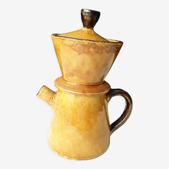 Coffee maker 1950 Mourre and Milon pottery of Provence Dieulefit