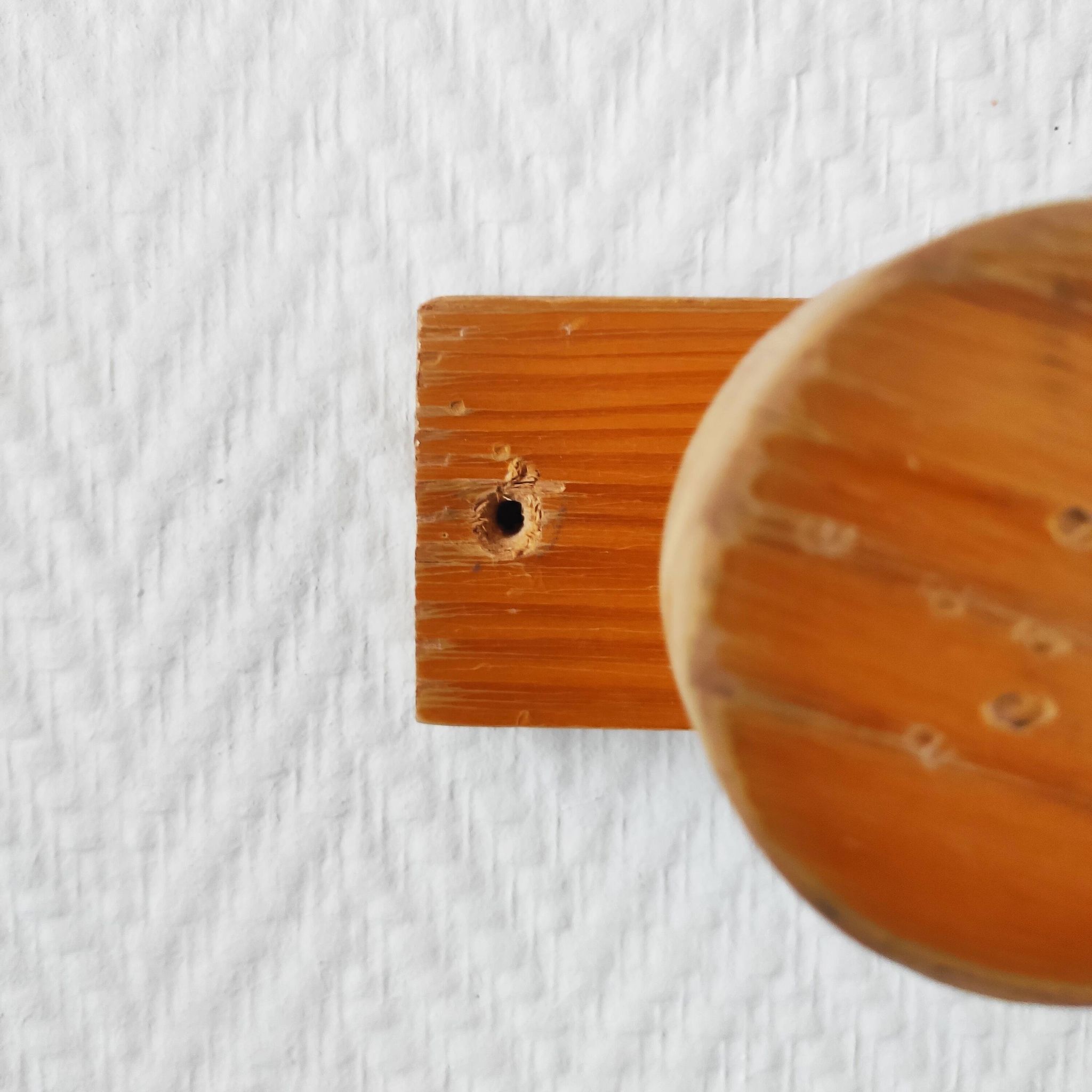Vintage 70s pine coat hooks – Perriand Les Arcs style