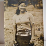 ANONYMOUS SILVER PHOTO SEPIA WOMAN INDONESIA CIRCA 1970
