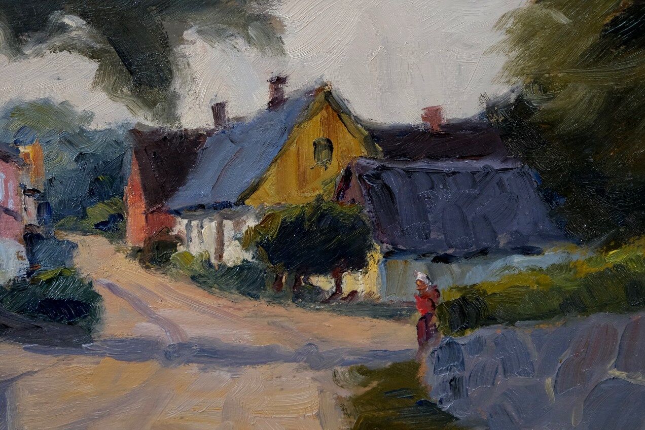 Gustav Berlin, Swedish painting, Oil on Panel, 1967