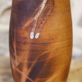Partially glazed ceramic vase
