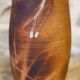 Partially glazed ceramic vase