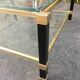 Pierre Vandel two-tier coffee table in lacquered metal and glass