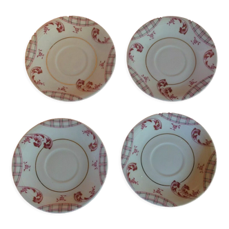 Sous-tasses en porcelaine de Limoges Mavaleix et granger art deco