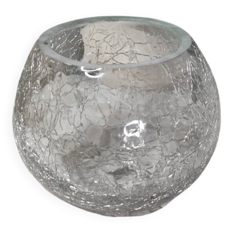 Transparent crackled phosphor