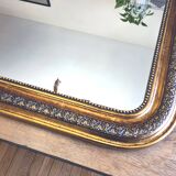 Antique large Louis Philippe mirror, decorated with gilt leaf - "Claude"