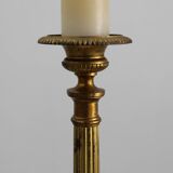 Large Provincial Copper Church Candlestick, France, ca. 1900