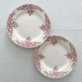 2 flat plates made of ironstone "Louis XV" Choisy le Roi