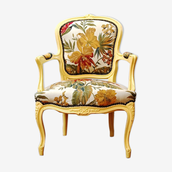 Fauteuil vintage style Louis XV