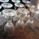 Ensemble de neuf verres a vin en cristal taillé vintage