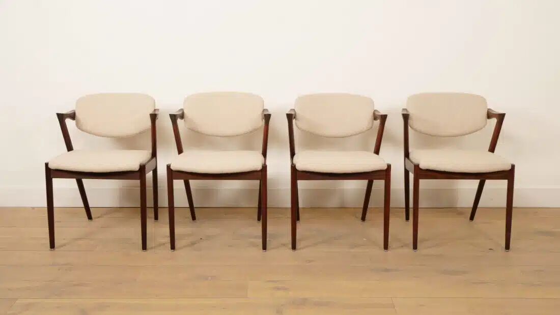 Set of 4 dining chairs | Kai Kristiansen | Z-chair – model 42 | Rosewood