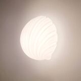 Shell-Shaped Opaline Glass Wall Light from Limburg, Germany, 1970s