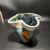Vase en céramique émaillé signé Elchinger 1950