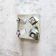 Plafonnier miroir en aluminium et acier Eval Italia 70s