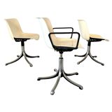 Set of three Modus Office Desk Chairs, Osvaldo Borsani for Tecno, Italy 1960