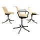Set of three Modus Office Desk Chairs, Osvaldo Borsani for Tecno, Italy 1960