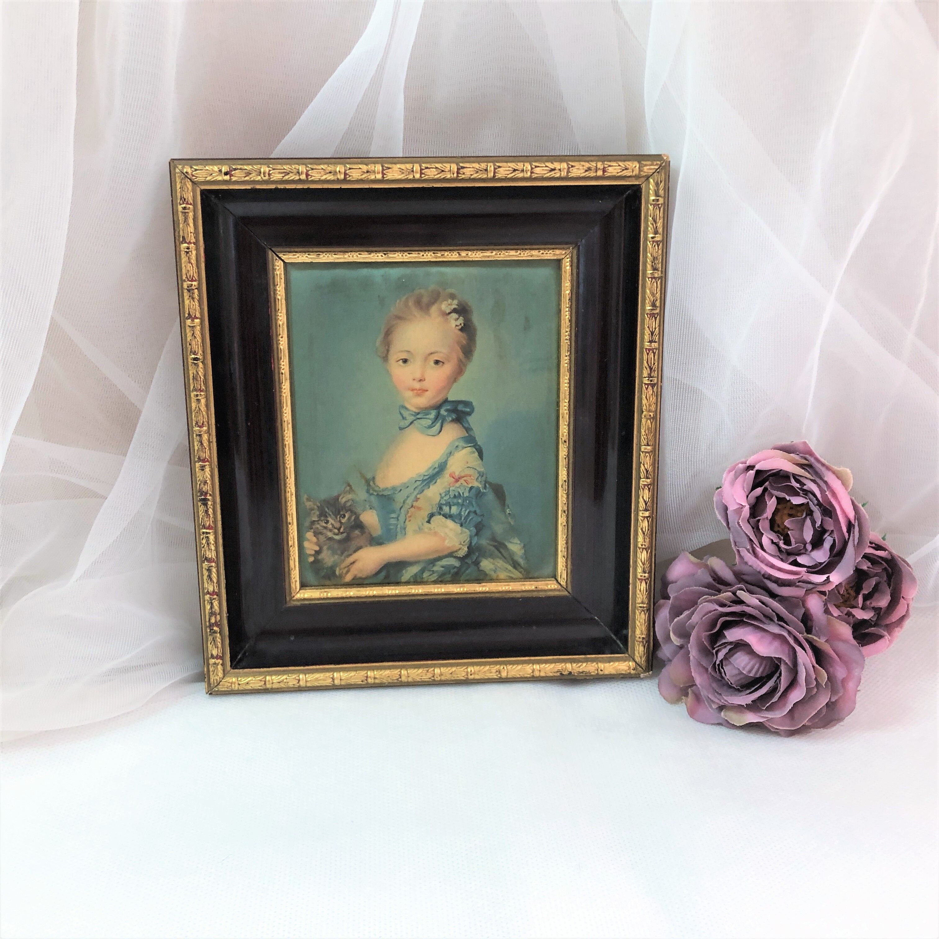 Painting on silk by JB Perronneau