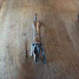 Silver metal knife holder Horses