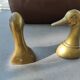 Paire de canards en laiton serre-livres