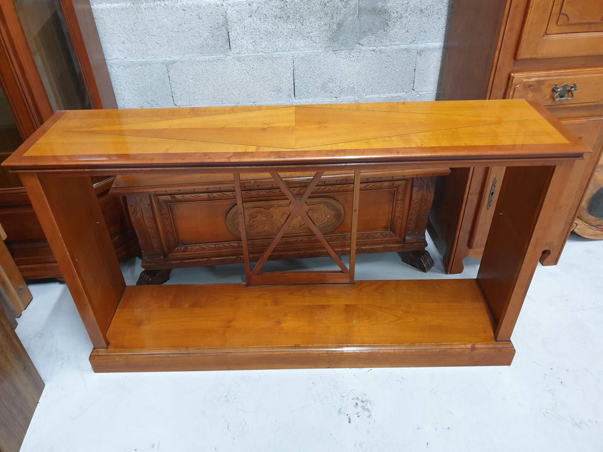 Console - shelf - library in cherry wood