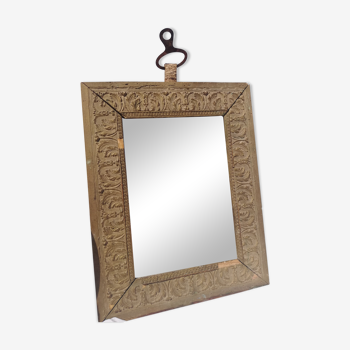 Golden mirror 30x24cm