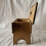 Rustic solid wood footrest