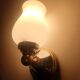 Pair of vintage bathroom gold and silver wall lights