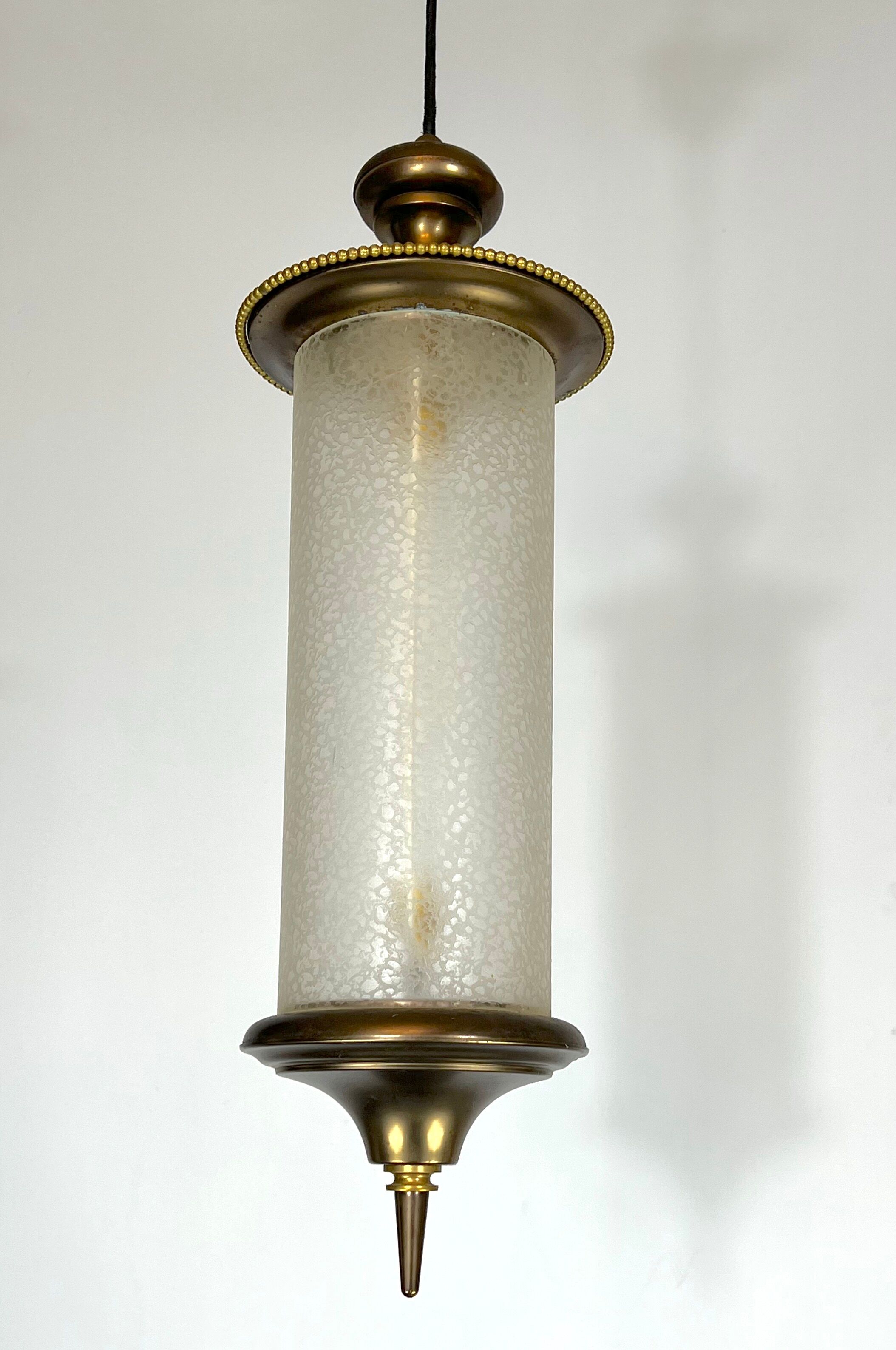 Mid-century Lumi Milano brass pendant light from 50s